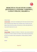 HS202 FINAL EXAM STUDY GUIDE |  QUESTIONS & ANSWERS (VERIFIED) |  LATEST UPDATE | GRADED A+