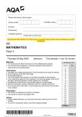 GCE Further Mathematics A Y544/01: Discrete Mathematics A Level Question Paper & Mark Scheme (Merged