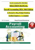 Solution Manual for Payroll Accounting 2024, 34th Edition by Bernard J. Bieg, Bridget Stomberg, Verified Chapters 1 - 7, Complete Newest Version