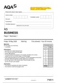 Biology A H020/01: Breadth in biology AS Level Question Paper & Mark Scheme (Merged)