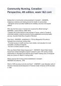 Community Nursing, Canadian Perspective, 4th edition, week 1&2 cont Earliest form of community nursing practiced in Canada? - ANSWER-- Indigenous medicine and healing served the health of communitie