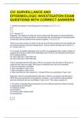 CIC SURVEILLANCE AND EPIDEMIOLOGIC INVESTIGATION EXAM QUESTIONS WITH CORRECT ANSWERS