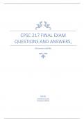 CPSC 217 FINAL Exam Questions and answers,