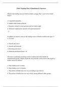 Peds Nursing Test 4 Questions & Answers