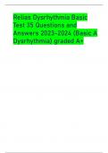 Relias Dysrhythmia Basic Test 35 Questions and Answers 2023-2024 (Basic A Dysrhythmia) graded A+