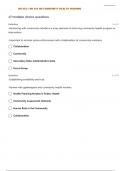 NR-443: | NR 443 RN COMMUNITY HEALTH NURSING QUIZ  3 QUESTIONS WITH 100% CORRECT ANSWERS| GRADED A+