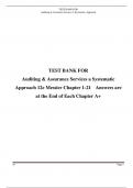 Test Bank for Auditing & Assurance Services A Systematic Approach 12e Messier 2024 || All Chapter ( 1-21 ) A+