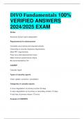 DIVO Fundamentals Exam 100% VERIFIED ANSWERS  2024/2025