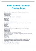 DANB General Chairside  Practice Exam