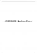 ALF CORE EXAM B -3 Questions and Answers