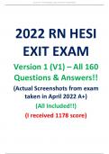 2022 RN HESI EXIT EXAM