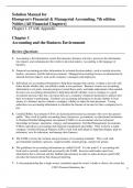 Solution Manual for Horngren's Financial & Managerial Accounting, 7th edition Nobles [All Financial Chapters] Chapter 1-15 with Appendix. A+