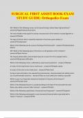 SURGICAL FIRST ASSIST BOOK EXAM STUDY GUIDE: Orthopedics Exam