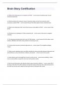 Brain Story Certification questions with correct answers graded A+ 2024/2025