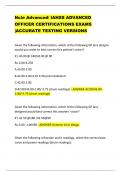 Ncle Advanced/ IAHSS ADVANCED  OFFICER CERTIFICATIONS EXAMS  |ACCURATE TESTING VERSIONS Given the following information, which of the following GP lens designs