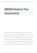 NR509 Head to Toe Assessment