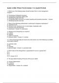 NAB CORE PRACTICE EXAM 110 QUESTIONS