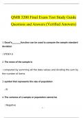 QMB 3200 Final Exam Study Guide Questions and Answers (2024 / 2025) (Verified Answers)