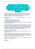 SNCOA DLC - Leadership and Management (Edition 1 Version 1): Formative Practice Test & Progress Check Questions And Complete Solutions