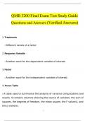 QMB 3200 Final Exam Study Guide Questions and Answers (2024 / 2025) (Verified Answers)