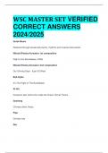 BEST ANSWERS WSC MASTER SET VERIFIED  CORRECT ANSWERS  2024/2025