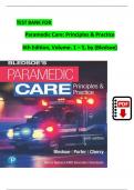 TEST BANK For Paramedic Care - Principles and Practice, 6th Edition, Volume 1 - 5 by Bledsoe, Verified Chapters, Complete Newest Version