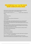 INFANTRYMAN ALC TACTIC EXAM WITH COMPLETE SOLUTIONS