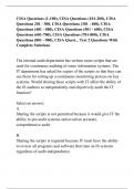 CISA Questions (1-100), CISA Questions (101-200), CISA Questions 201 - 300, CISA Questions (301 - 400), CISA Questions (401 - 500), CISA Questions (501 - 600), CISA Questions (601-700), CISA Questions (701-800), CISA Questions (801 - 900), CISA Quest... T