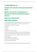 TestBankWorld.org Chapter 25: Suicide and Nonsuicidal SelfInjury Halter: Varcarolis' Foundations of  Psychiatric Mental Health Nursing: A  Clinical Approach, 8th Edition MULTIPLE CHOIC