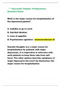 ***Varcarolis' Chapter 14 Depressive  Disorders Exam