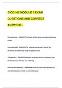 BIOD 102 MODULE 5 EXAM  QUESTIONS AND CORRECT  ANSWERS .