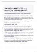 EMT Chapter 19 Endocrine and hematologic Emergencies Exam