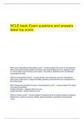   NCLE basic Exam questions and answers latest top score.