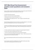 VATI Med-Surg Post-Assessment practice exam questions and answers 2024