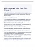 Gold Coast CAM State Exam Cram Chapter 1 Questions and Answers