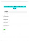 Portage Learning BIOD 152 A&P 2 Lab 4  Exam