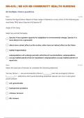  NR-435: | NR 435 RN COMMUNITY HEALTH NURSING QUESTIONS WITH ANSWERS| GRADED A+