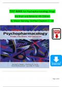 TEST BANK For Psychopharmacology: Drugs, the Brain, and Behavior, 4th Edition By Meyer Nursing, Verified Chapters 1 - 20, Complete Newest Version