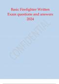 Basic Firefighter Written Exam questions and answers 2024.Basic Firefighter Written Exam questions and answers 2024.