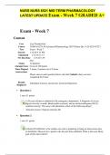 NURS NURS 6521 MID TERM PHARMACOLOGY LATEST UPDATE Exam - Week 7 GRADED A+.docx