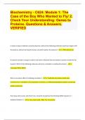 Biochemistry - C624: Module 1: The Case of the Boy Who Wanted to Fly/ 2. Check Your Understanding: Genes to Proteins. Questions & Answers. VERIFIED