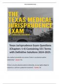 Texas Jurisprudence Exam Questions (Chapters 1-4) Containing 551 Terms with Definitive Solutions 2024-2025. Terms like: Can a patient successfully sue a doctor if there is no physician-patient relationship? - Answer: No.