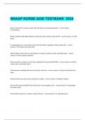  NNAAP NURSE AIDE TESTBANK  2024 