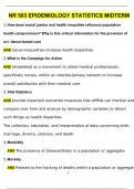 NR 503 Epidemiology statistics midterm exam 20242025 Chamberlain