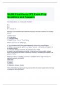 NASM Final Exam CPT Exam Prep Questions and Answers