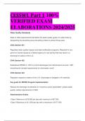 CESSWI, Part 1 100%  VERIFIED EXAM  ELABORATIONS 2024/2025