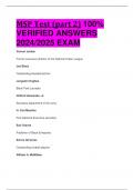 MSP Test (part 2) 100%  VERIFIED ANSWERS  2024/2025 EXAM