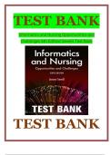 Informatics and Nursing Opportunities and Challenges 6th Edition Sewell Test Bank