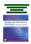 TEST BANK For Olds' Maternal-Newborn Nursing & Women's Health Across the Lifespan, 12th Edition (Davidson,2024), Verified Chapters 1 - 36, Complete Newest Version