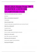 ACCURATE TEAS 2024 Exam Prep 100%  VERIFIED ANSWERS GUARANTEED PASS